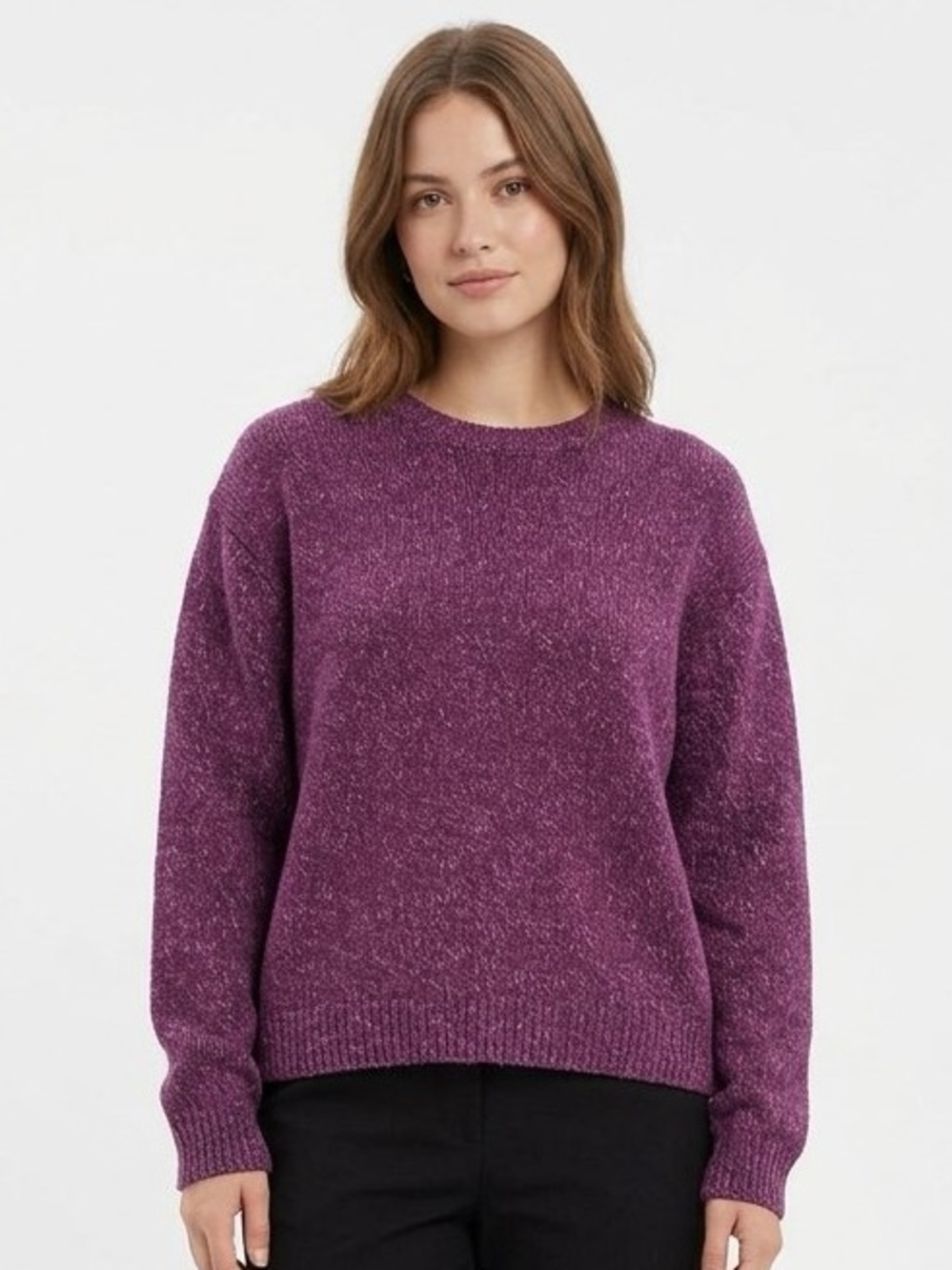 Urban Outfitters Marled Plum Crewneck Sweater XL